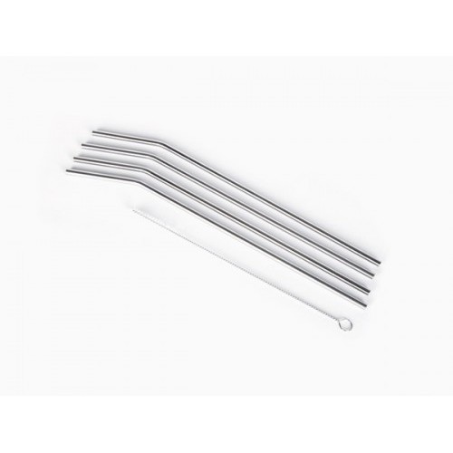 Set de 4 pailles en inox